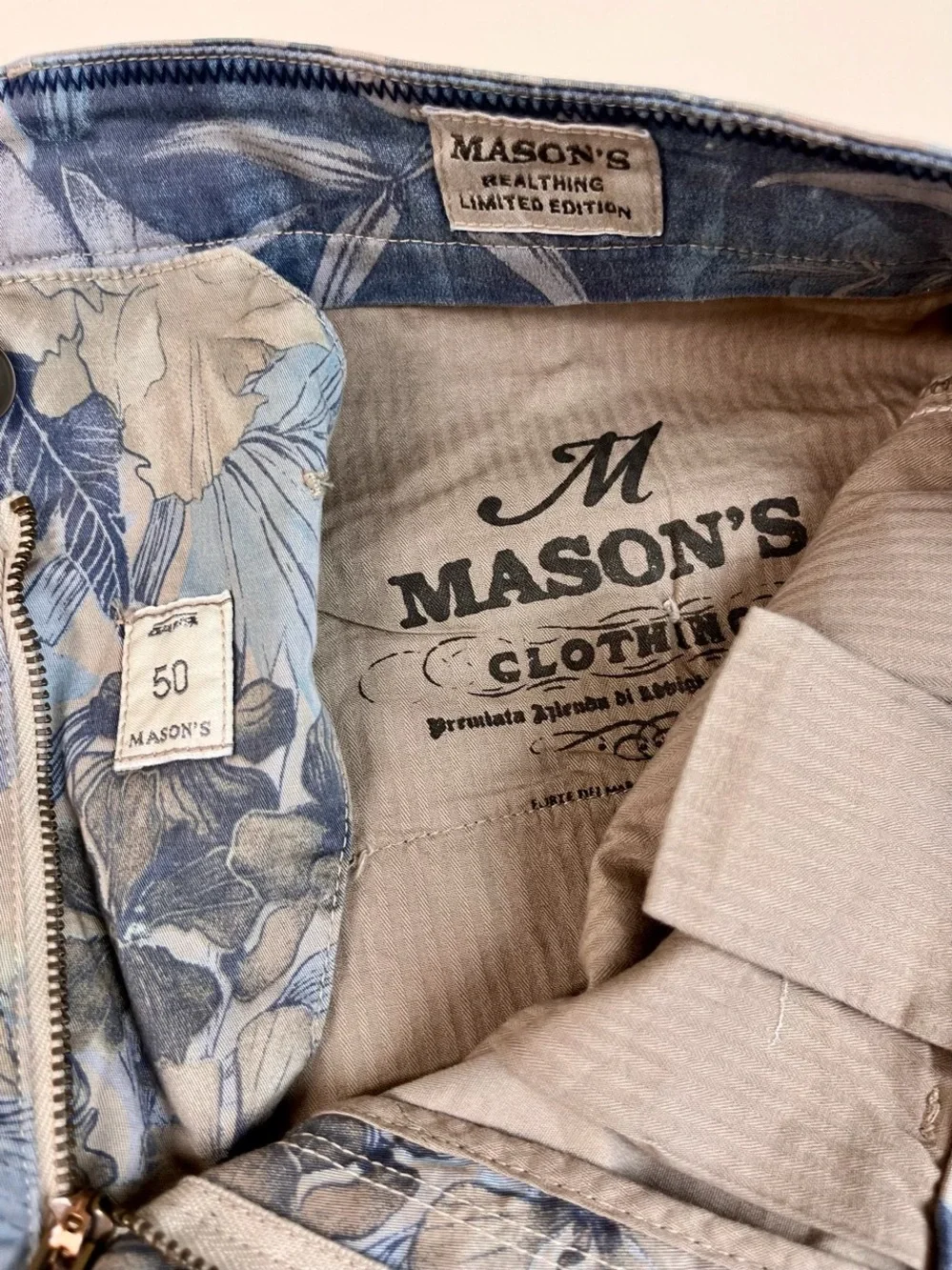 Mason Blue Floral Cargo Shorts - Limited Edition